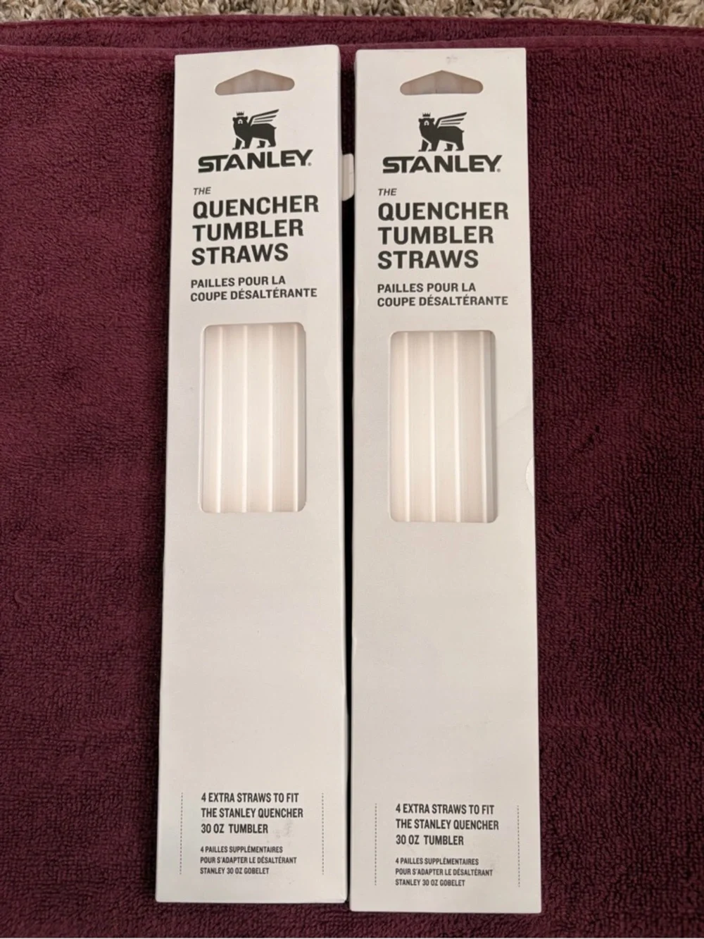 Stanley White Quencher Tumbler Straws - Pack of 8 - Picture 1 of 3
